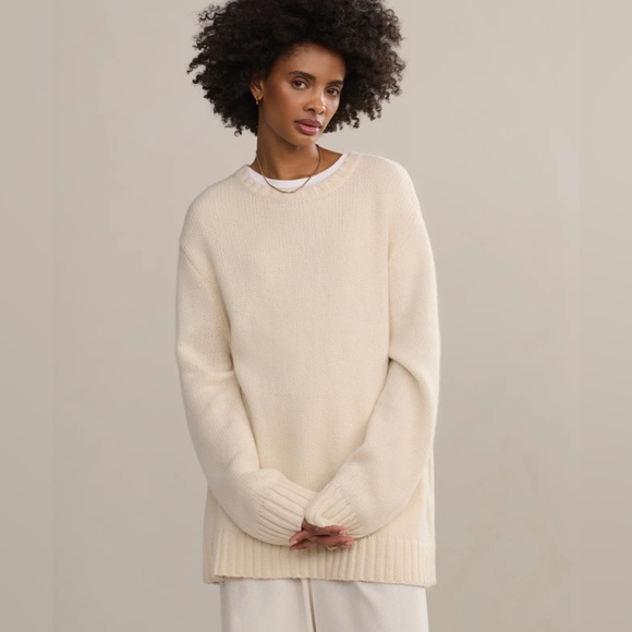Jenni Kayne Sweaters - Jenni Kayne Amelia Crewneck Sweater Cashmere Ivory